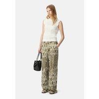 Wide Leg Trousers with Graphic Print