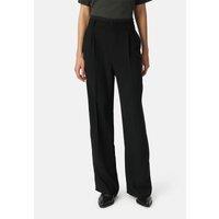 Wide Leg Trousers in Satin-Backed Crepe