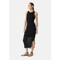 Sleeveless Maxi Dress in Openwork Knitwear