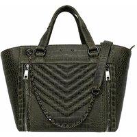 1440 M Crocodile-Effect Leather Bag