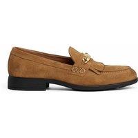 Suede Loafers with Fringed Detailing