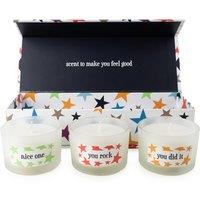 Set of 3 Congratulations Candle Gift Set in Pink Sugar Scent