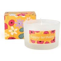 Happy Birthday Candle Gift Box in Sakura Blossom Scent