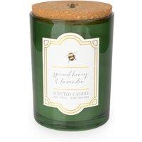 11cm Large Glass Candle with Cork Lid in Spiced Honey & Lavender