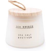 Medium Nautical Wax Filled Pot with Wooden Lid in Sea Salt Scent