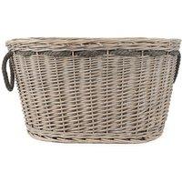 Handcrafted Oval Log Basket