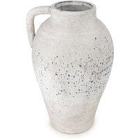 37cm Rustic Urn Vase with Handle