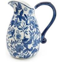 9" Sumatra Blue & White Large Ceramic Jug