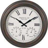 42cm Antique Bronze Effect Indoor/Outdoor Wall Clock