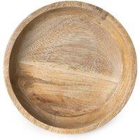 Medium Plain Mango Wood Serving Bowl in Natural Finish