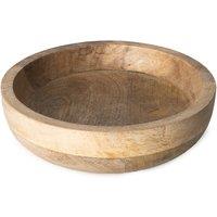 Large Plain Mango Wood Serving Bowl in Natural Finish