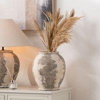 Antique Finish Stoneware Urn Vase