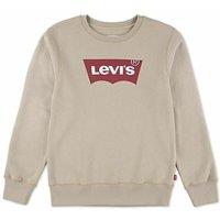 Crew Neck Fleece Sweatshirt with Front Logo