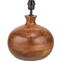 Brown Oiled Finish Mango Wood Round Table Lamp Base