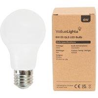 Set of 2 E27 6W LED SMD GLS Bulbs in Cool White