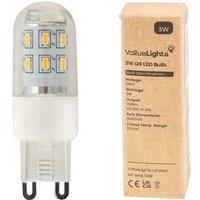 Set of 3 High Power 3W G9 LED Bulbs in Warm White
