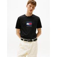 Short-Sleeve T-Shirt with Linear Flag Graphic