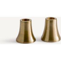Set of 2 Mouro Reversible Brass Candleholders