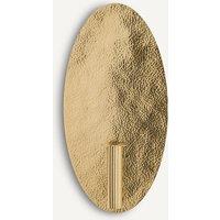 Lunou Oval Wall Sconce with Candle Holder/Bud Vase in Brass