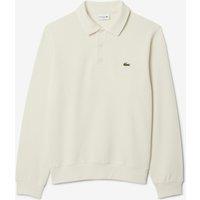 Ribbed Sweatshirt with Polo Collar