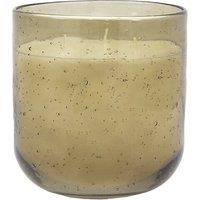 Small Sandalwood & Ceadarwood Green Glass Candle