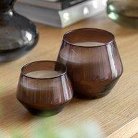Set of 2 Rose Oud Filled Glass Candle