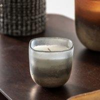 Small Amber & Lily Mercury Candle in White/Silver