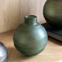 Bevelled 14cm Glass Globe Vase