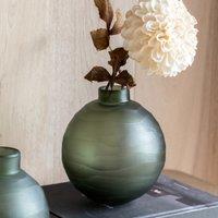 Bevelled 18cm Glass Globe Vase
