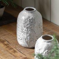 Meadow 20cm Embossed Ceramic Vase