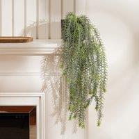 43cm Artificial Trailing Plant in Rustic Cement Pot