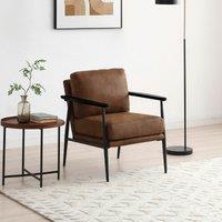 Tony Distressed Faux Leather Armchair
