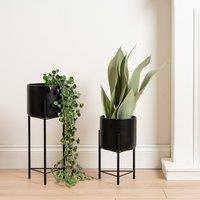 Set of 2 Indoor/Outdoor Metal Planters
