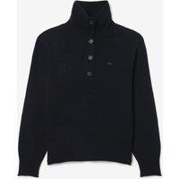 Buttoned High Neck Jumper