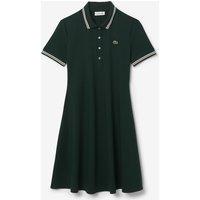 Flared Polo Shirt Dress with Short Sleeves