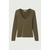 Gamipy V-Neck T-Shirt with Long Sleeves