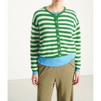 Vitow Striped Cardigan with Crew Neck