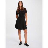 Fitted Black Lace Dress For Women
