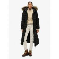 Fuji Long Hooded Jacket in Imitation Fur