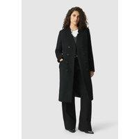 Long Coat with Removable Jersey Hood