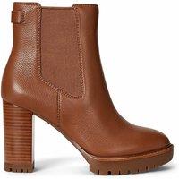 Layne Leather Ankle Boots with Block Heels