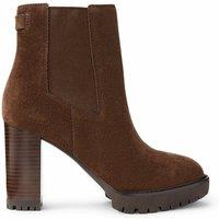 Layne Suede Ankle Boots with Block Heels