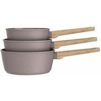 Set of 3 Pans with Fixed Handle