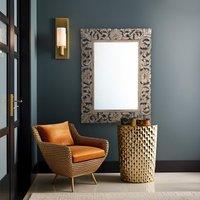 Amya Carved Wooden Mirror