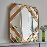 90x90cm 70s Deco Mirror in Copper