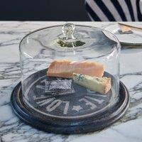 First Bite Marble Cheese Dome in Black