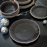 12-piece Bon Appetit Dinner Set in Black