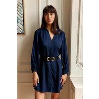 Ruyan Short V-Neck Maxi Long Sleeve Dress