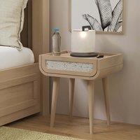 Ozen Stone & Mango Wood 1 Drawer Bedside Table