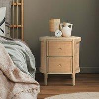 Daro Rattan & Mango Wood 2 Drawer Bedside Table